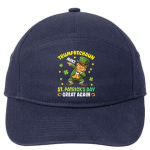 Leprechaun Trump Dabbing Make St PatrickS Day Great Again 7-Panel Snapback Hat