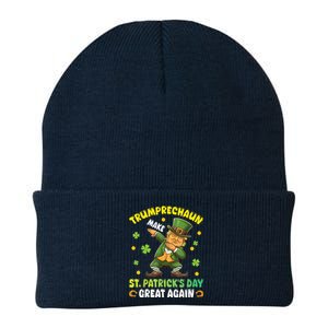 Leprechaun Trump Dabbing Make St PatrickS Day Great Again Knit Cap Winter Beanie