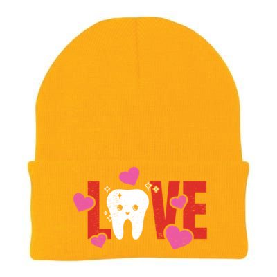 Love Teeth Dentist Valentines Dental Assistant Gift Knit Cap Winter Beanie