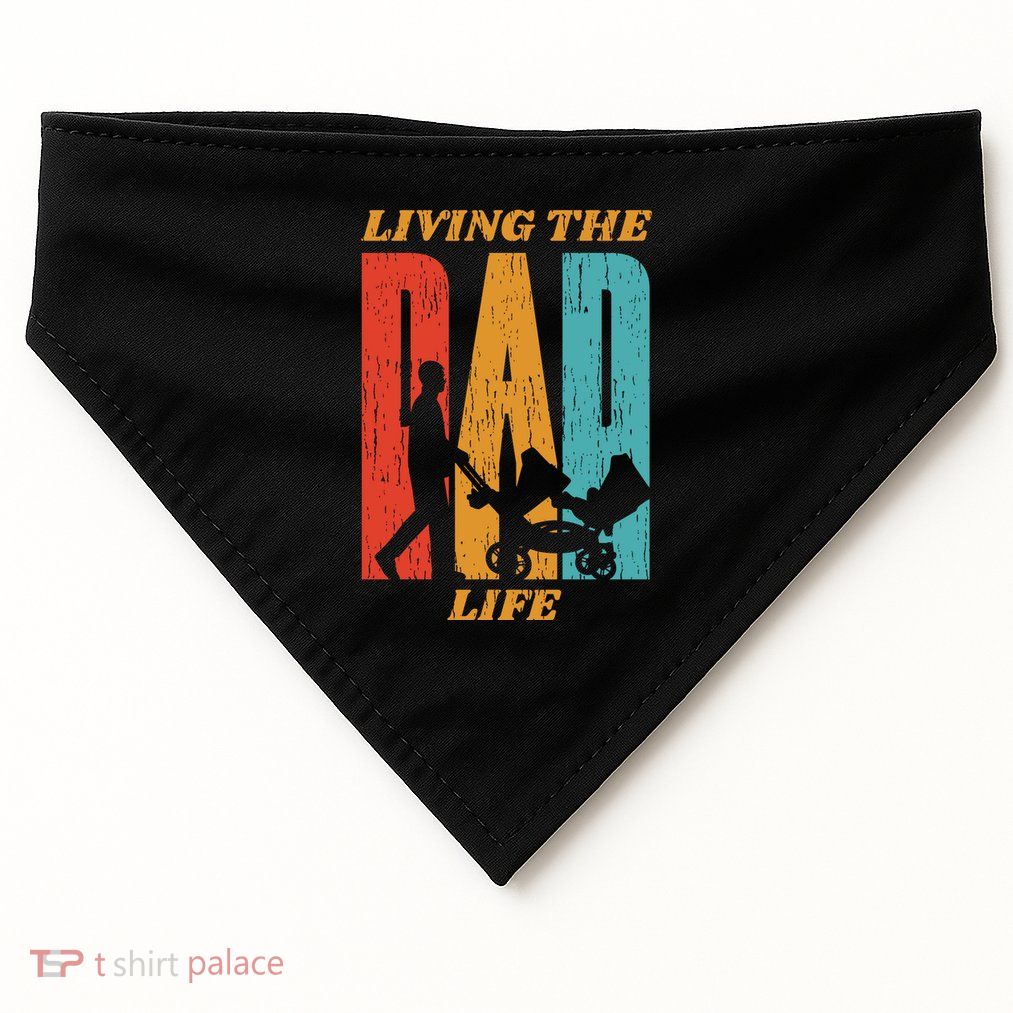 Living The Dad Life Retro USA-Made Doggie Bandana