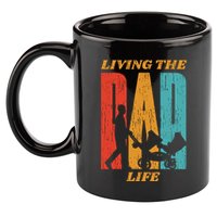 Living The Dad Life Retro 11oz C Handle Ceramic Mug