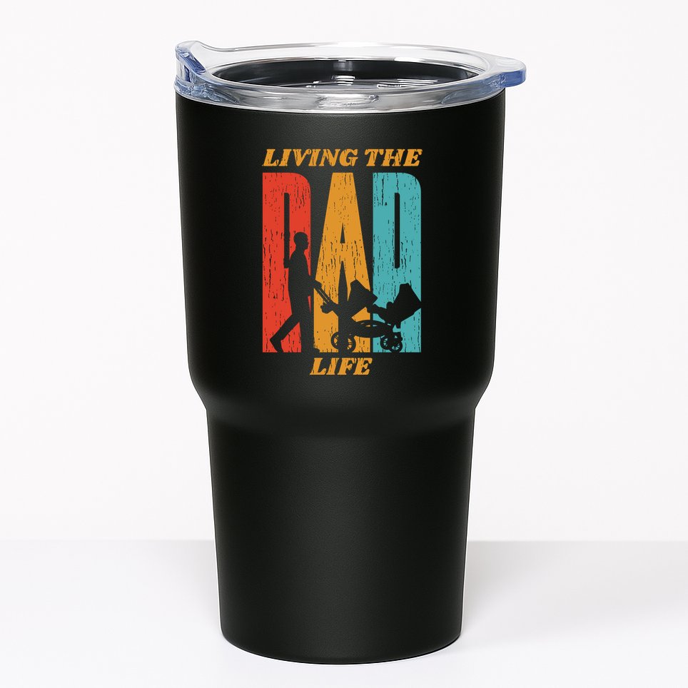 Living The Dad Life Retro Tumbler