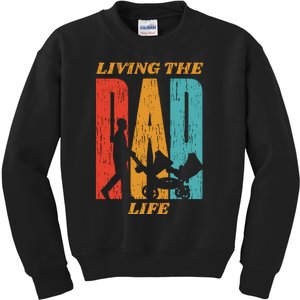 Living The Dad Life Retro Kids Sweatshirt