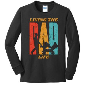 Living The Dad Life Retro Kids Long Sleeve Shirt