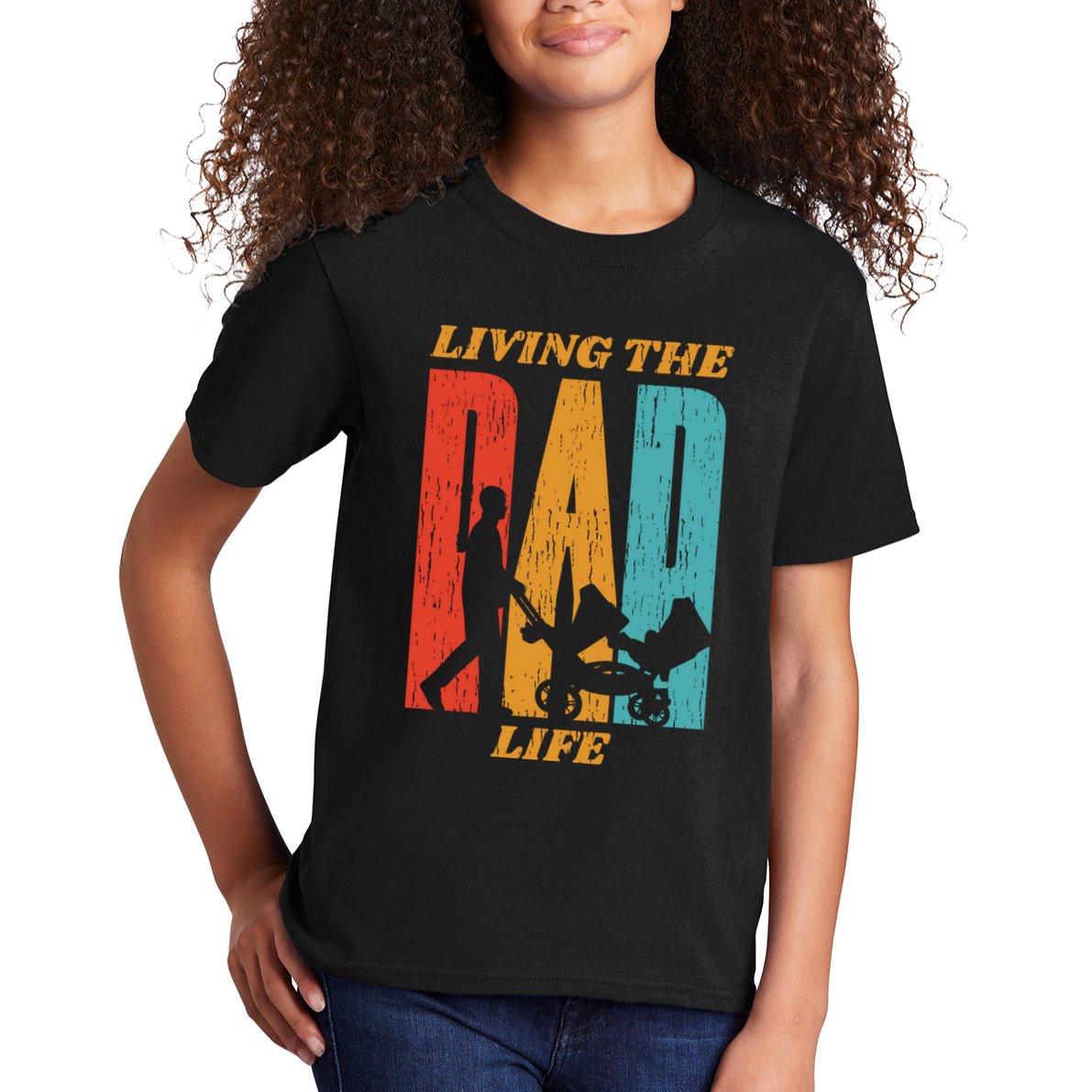 Living The Dad Life Retro Kids T-Shirt