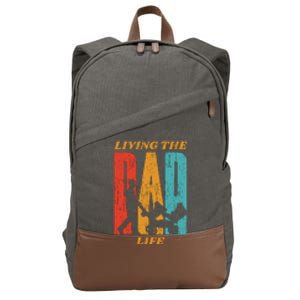 Living The Dad Life Retro Cotton Canvas Backpack