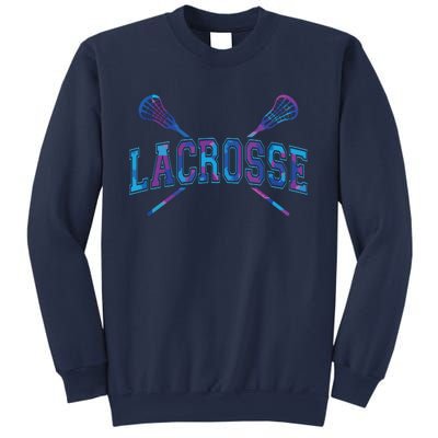 Lacrosse Tie Dye Crossed Sticks Cool Sweatshirt