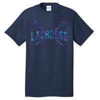 Lacrosse Tie Dye Crossed Sticks Cool Tall T-Shirt