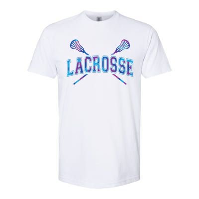 Lacrosse Tie Dye Crossed Sticks Cool Softstyle® CVC T-Shirt