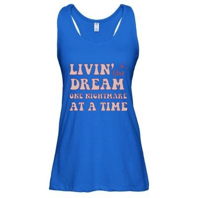 Living The Dream One Nightmare At A Time Funny Cute Gift Ladies Essential Flowy Tank