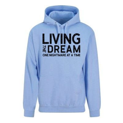 Living The Dream One Nightmare At A Time Funny Unisex Surf Hoodie