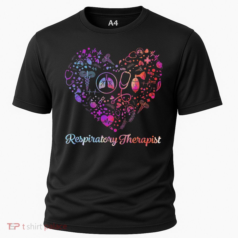 LOVE Tie Dye Heart Respiratory Therapist RT Nurse Nursing Performance Shirt