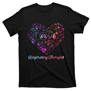 LOVE Tie Dye Heart Respiratory Therapist RT Nurse Nursing T-Shirt