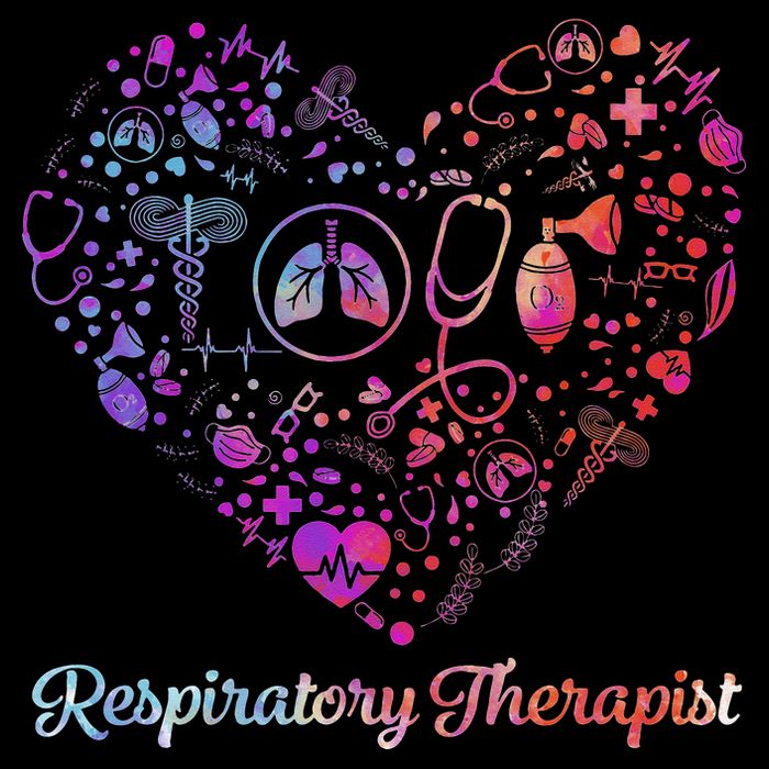 LOVE Tie Dye Heart Respiratory Therapist RT Nurse Nursing Drawstring Bag