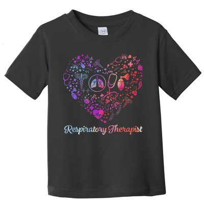LOVE Tie Dye Heart Respiratory Therapist RT Nurse Nursing Toddler T-Shirt