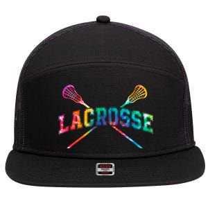 Lacrosse Tie Dye 7 Panel Mesh Trucker Snapback Hat