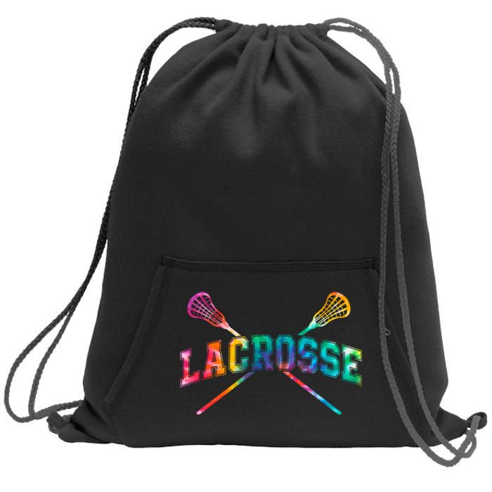 Lacrosse Tie Dye Sweatshirt Cinch Pack Bag