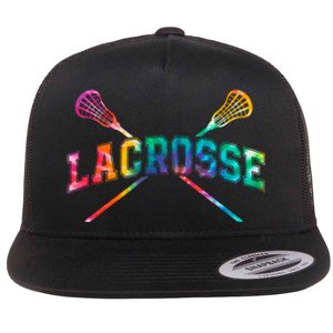 Lacrosse Tie Dye Flat Bill Trucker Hat