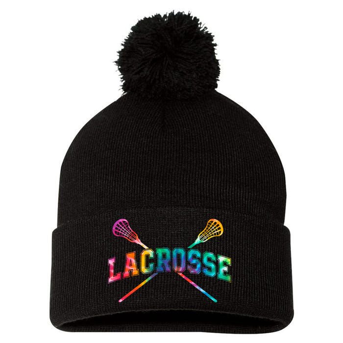 Lacrosse Tie Dye Pom Pom 12in Knit Beanie