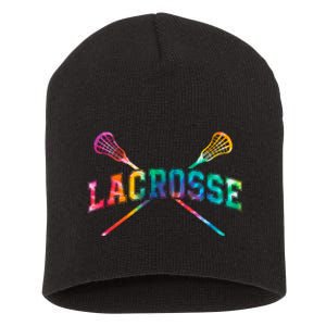 Lacrosse Tie Dye Short Acrylic Beanie