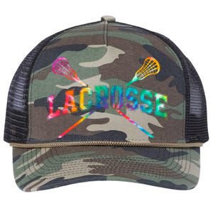 Lacrosse Tie Dye Retro Rope Trucker Hat Cap