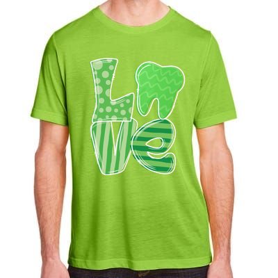 Love Tooth Dentist Dental Assistant St Patrick's Day Funny Gift Adult ChromaSoft Performance T-Shirt