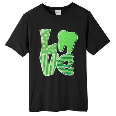 Love Tooth Dentist Dental Assistant St Patrick's Day Funny Gift Tall Fusion ChromaSoft Performance T-Shirt