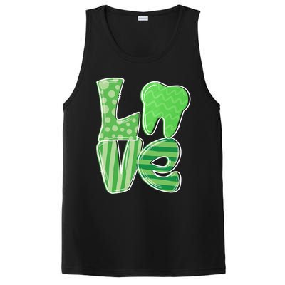 Love Tooth Dentist Dental Assistant St Patrick's Day Funny Gift PosiCharge Competitor Tank