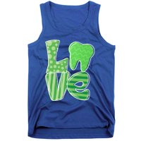 Love Tooth Dentist Dental Assistant St Patrick's Day Funny Gift Tank Top