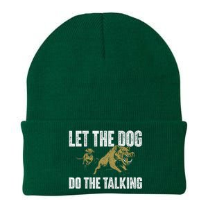 Let The Dog Do The Talking Boar Hunting Wild Hog Hunter Knit Cap Winter Beanie