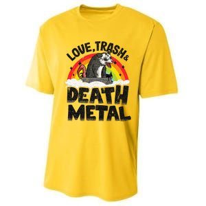 Love Trash & Death Metal Opossum Punk Band Metal Rainbow Performance Sprint T-Shirt