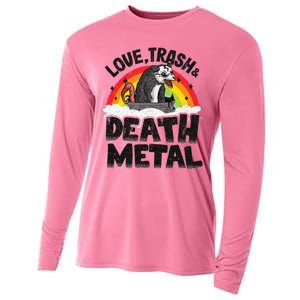 Love Trash & Death Metal Opossum Punk Band Metal Rainbow Cooling Performance Long Sleeve Crew