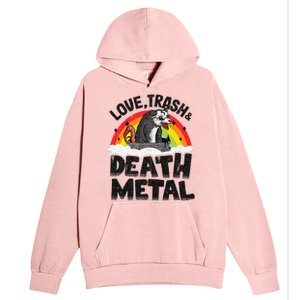 Love Trash & Death Metal Opossum Punk Band Metal Rainbow Urban Pullover Hoodie