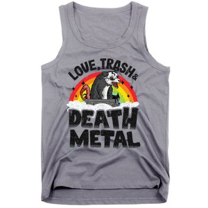 Love Trash & Death Metal Opossum Punk Band Metal Rainbow Tank Top