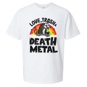 Love Trash & Death Metal Opossum Punk Band Metal Rainbow Sueded Cloud Jersey T-Shirt