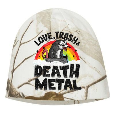 Love Trash & Death Metal Opossum Punk Band Metal Rainbow Kati - Camo Knit Beanie