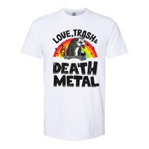 Love Trash & Death Metal Opossum Punk Band Metal Rainbow Softstyle CVC T-Shirt