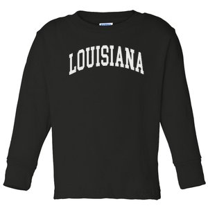 Louisiana Throwback Design Print Classic Toddler Long Sleeve Shirt