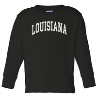 Louisiana Throwback Design Print Classic Toddler Long Sleeve Shirt