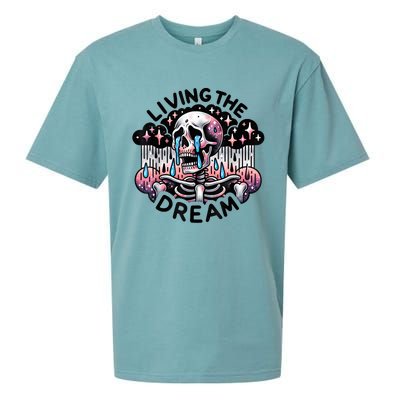 Living The Dream Snarky Skeleton Sueded Cloud Jersey T-Shirt