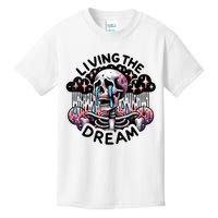 Living The Dream Snarky Skeleton Kids T-Shirt