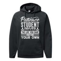 Learning To Drive Patience Student Driver Performance Fleece Hoodie