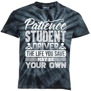 Learning To Drive Patience Student Driver Kids Tie-Dye T-Shirt