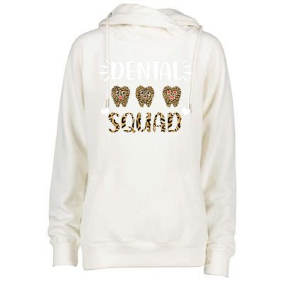 Leopard Tooth Dentist Assistants Dental Squad Orthodontists Cute Gift Womens Funnel Neck Pullover Hood