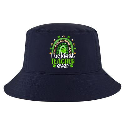 Luckiest Teacher Ever Rainbow St Patricks Day Cool Comfort Performance Bucket Hat