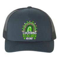 Luckiest Teacher Ever Rainbow St Patricks Day Yupoong Adult 5-Panel Trucker Hat