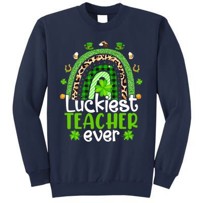 Luckiest Teacher Ever Rainbow St Patricks Day Sweatshirt