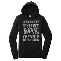 Let’S Treat Epstein’S Clents Like The Fbi Treated J6 Protesters Women's Pullover Hoodie