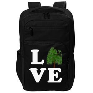 Love Trees Earth Day Weeping Willow Women Tee Impact Tech Backpack