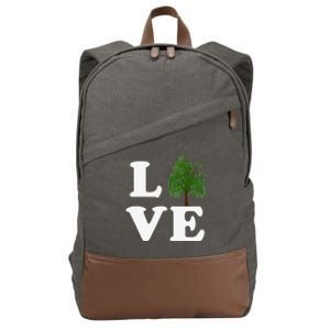 Love Trees Earth Day Weeping Willow Women Tee Cotton Canvas Backpack